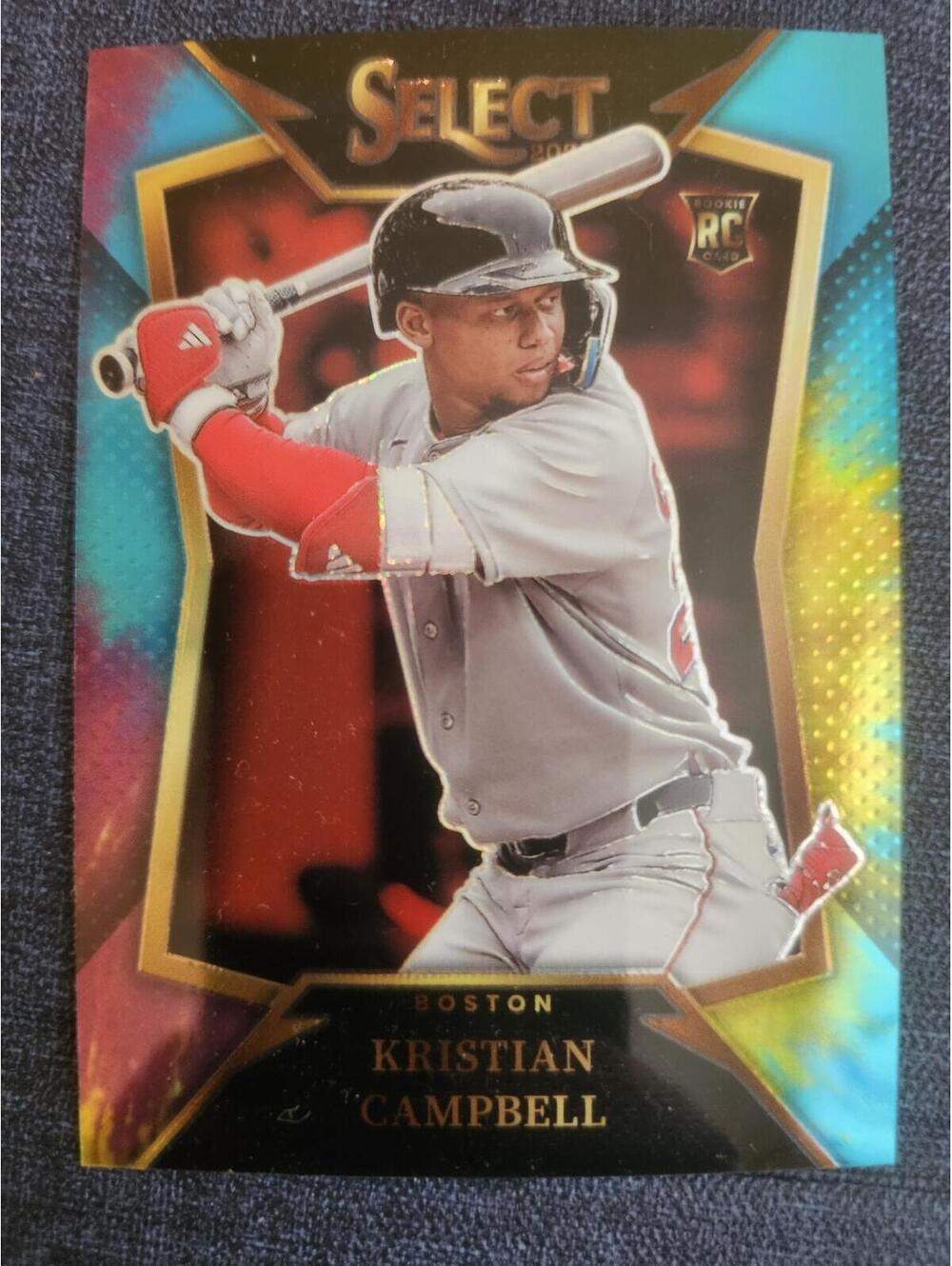 Kristian Campbell [Tie-Dye variation] #24 2025 Panini Select Throwback No. 15/25
